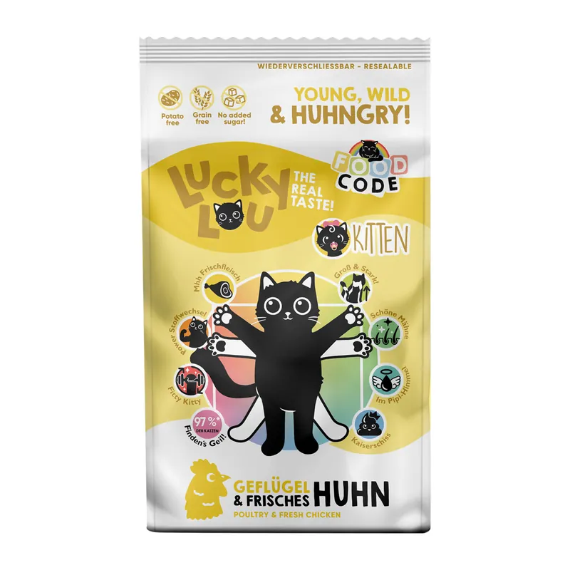 Lucky Lou Kitten Geflügel & Huhn 1,7 kg Preis Gesenkt
